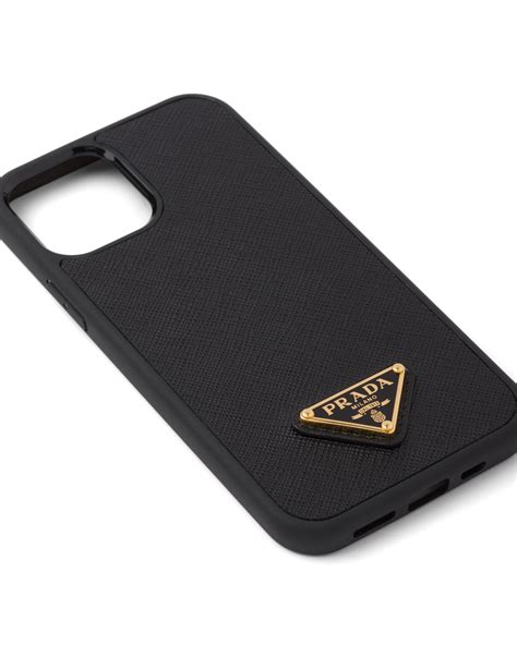 prada iphone 12 max case|Black Saffiano cover for iPhone 12 Pro Max .